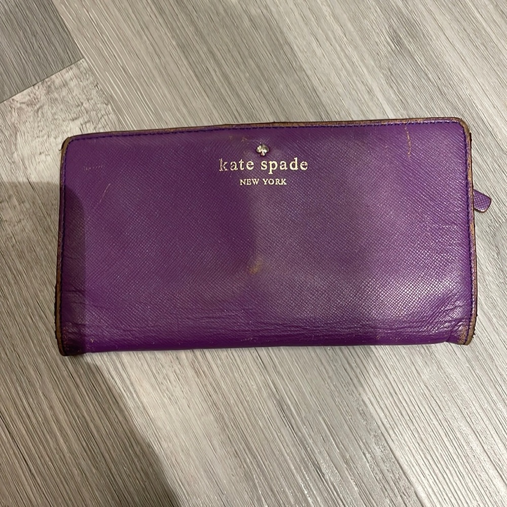 Well-loved Purple Kate Spade wallet